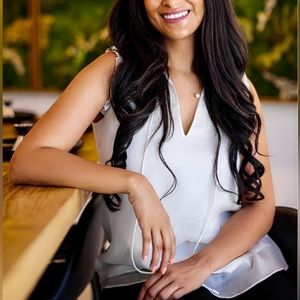 GREAT HAUTE HIPPIE Ruffle Neck White Top